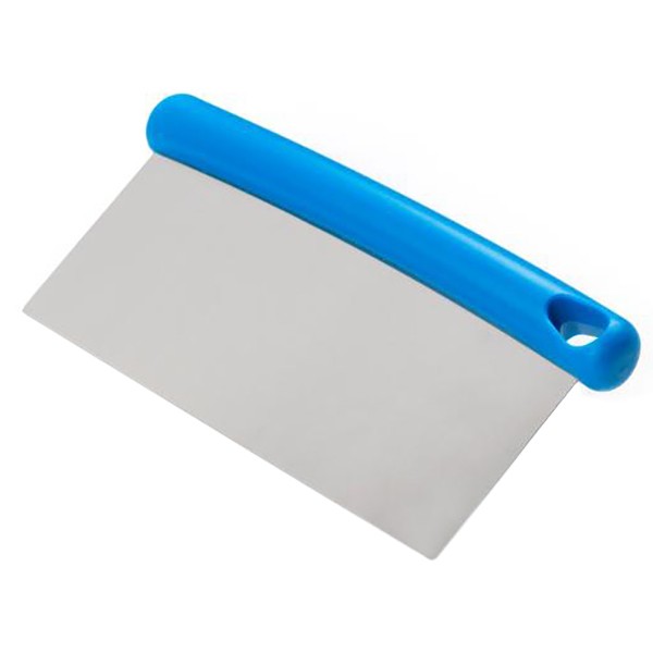 Нож для теста скребок, нержавеющая сталь, пластик, 20✕11,5 см, синий