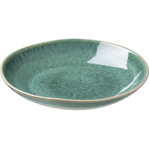 Тарелка глубокая «Эрбосо Реативо» для плова, фарфор, 1,5 л, бирюзовый, бежевый