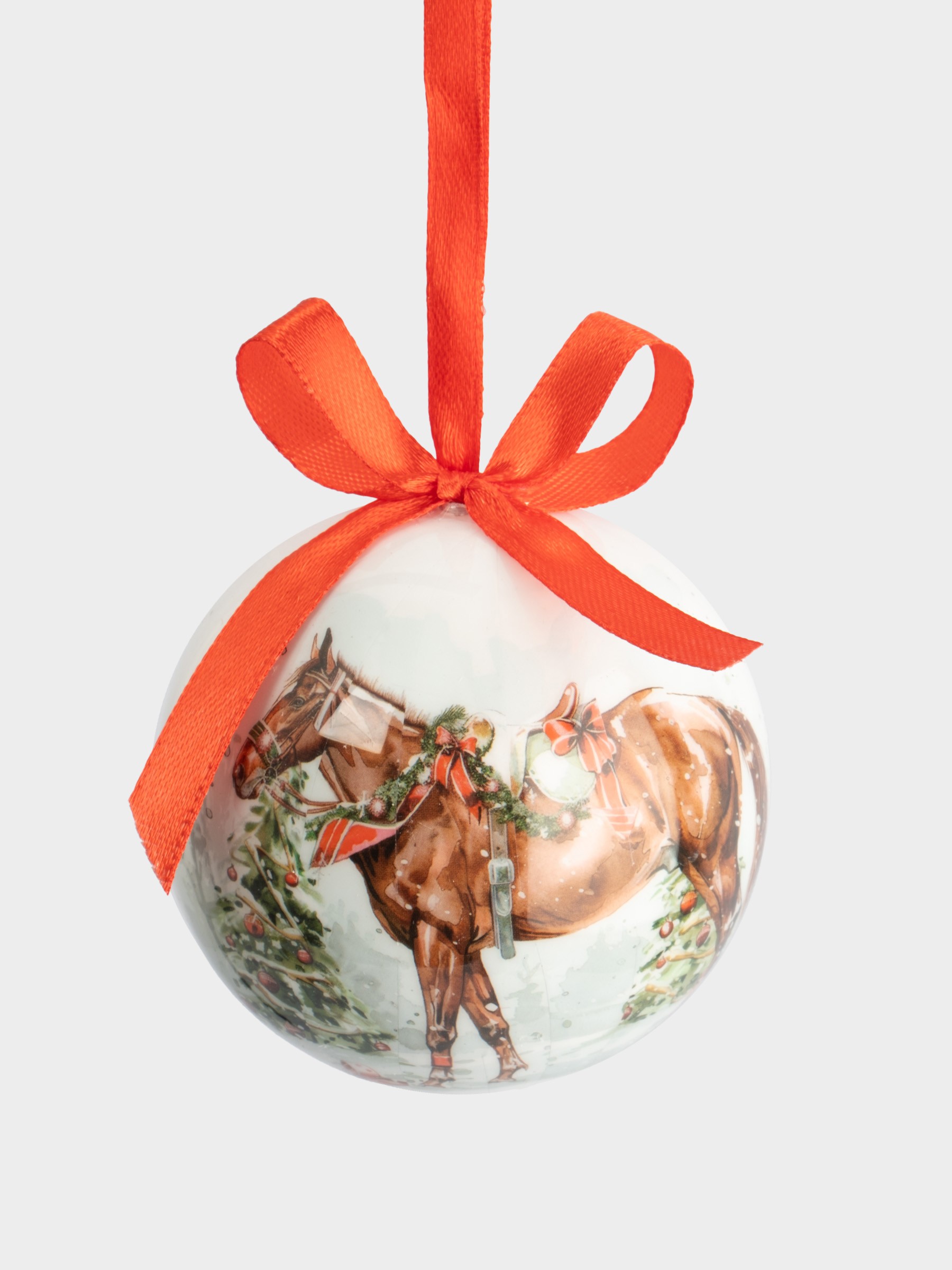 Игрушка елочная, 7 см, пенопласт, шар, Лошадка, Bright horse Игрушка елочная, 7 см, пенопласт, шар, Лошадка, Bright horse