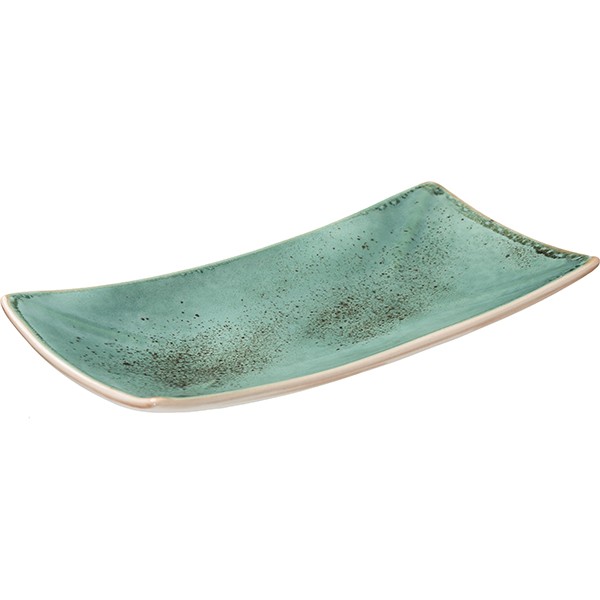 Блюдо для суши «Эрбосо Реативо», фарфор, 27✕14 см, бирюзовый, бежевый