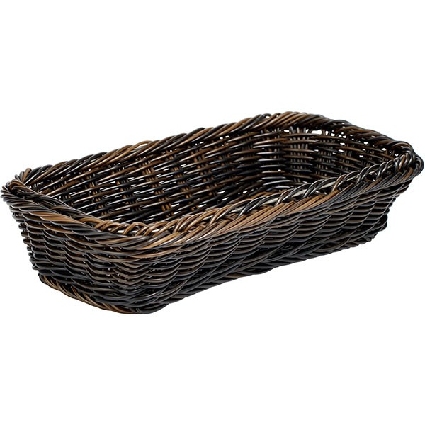 Корзина гастр.1/3; полипроп.,сталь нерж.; H=6.5,L=32.5,B=17.5см; коричнев.