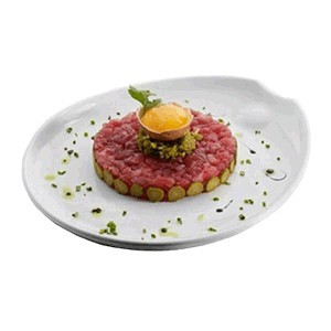 Блюдо «Импульс», фарфор, L=26,B=24см, белый