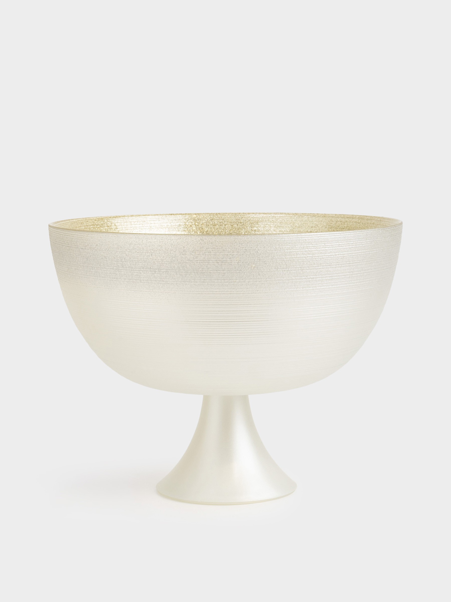 Ваза для фруктов, 24✕18 см, на ножке, стекло, молочная/шампань, Marbella Ваза для фруктов, 24✕18 см, на ножке, стекло, молочная/шампань, Marbella