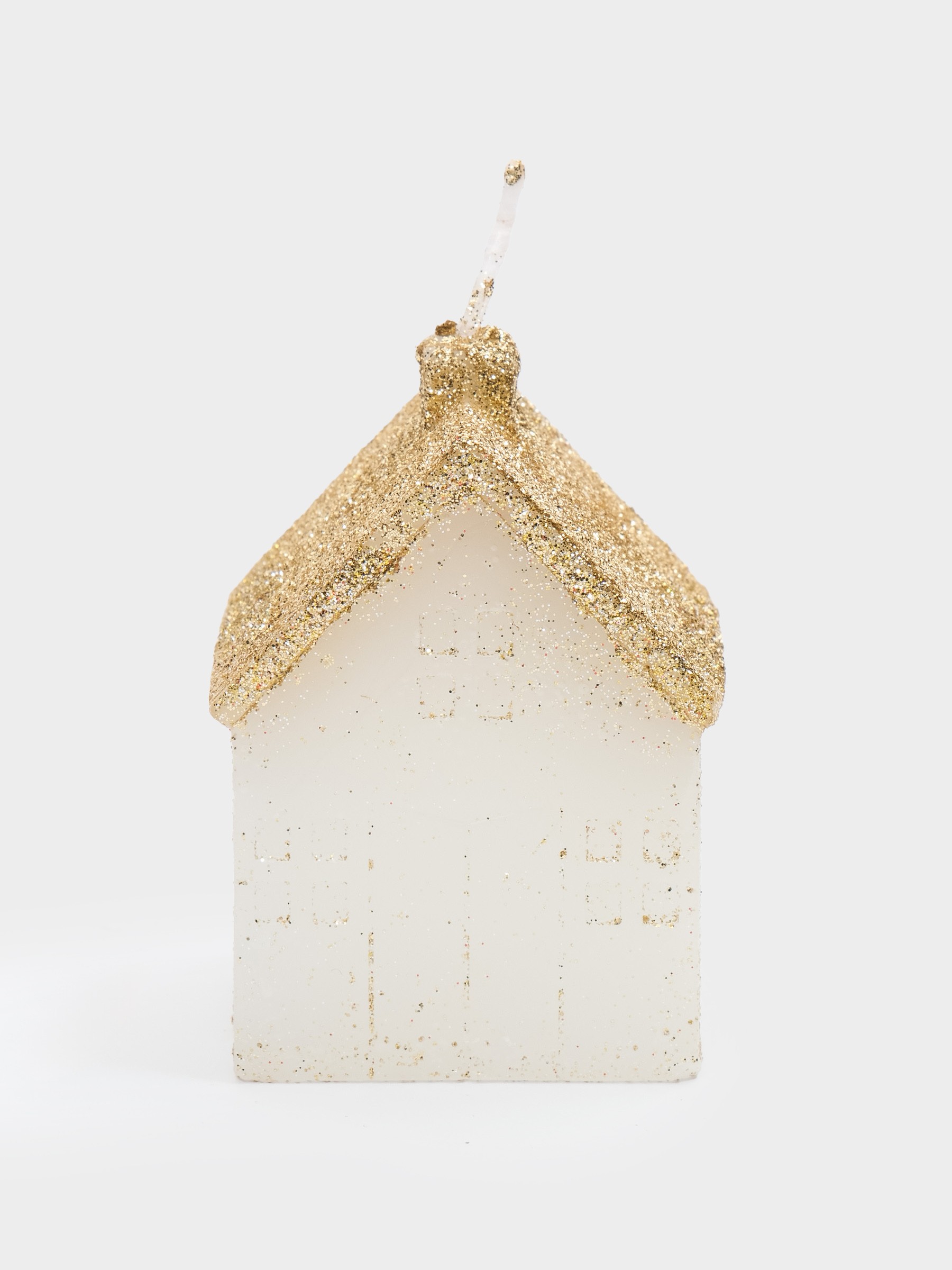 Свеча, 10 см, белая/шампань, Домик, Townlet