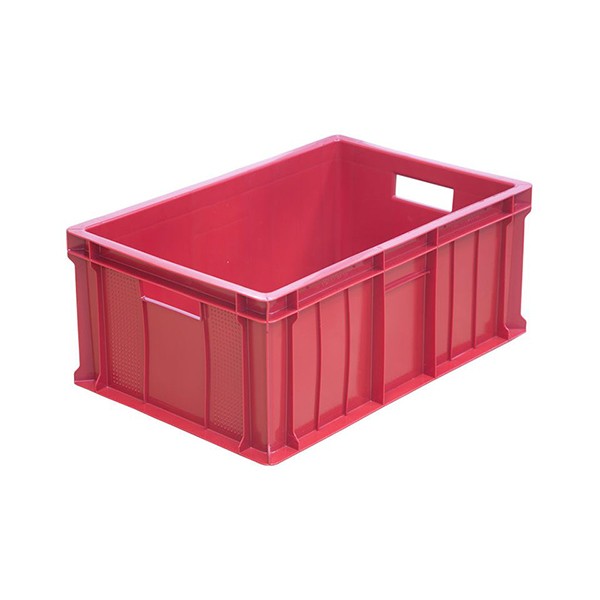 Ящик для продуктов сплошной без крышки, полиэтилен, 46 л, красный
