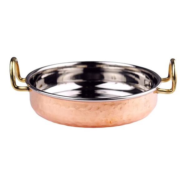 Сковорода порционная с ручками, нержавеющая сталь, 1,2 л, медный