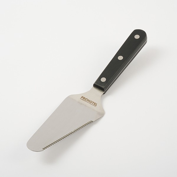Лопатка кондитерская для торта, нержавеющая сталь, полиоксиметилен, 255✕60✕1,2 мм, черный