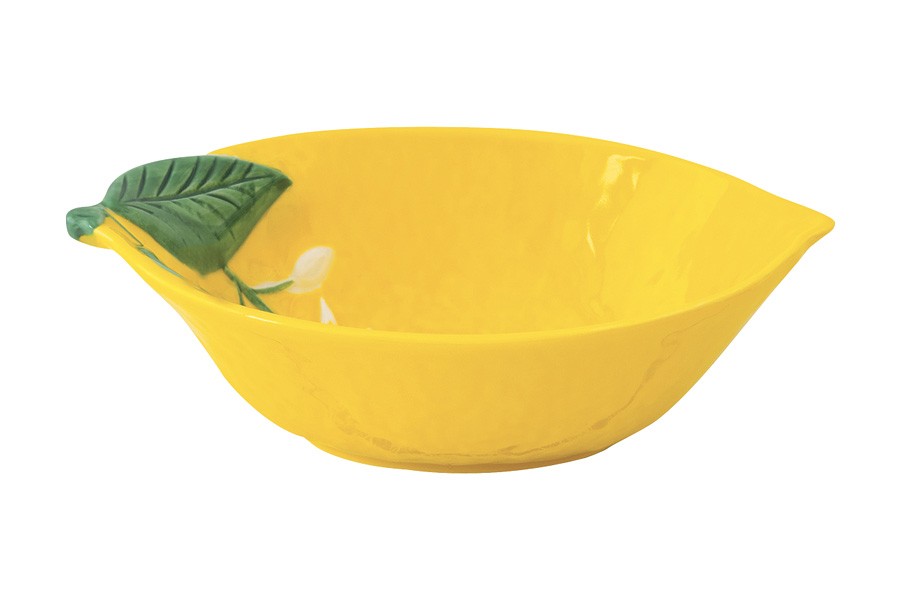 Салатник, 30х22 см, 1,5 л, фарфор P, овальный, желтый, Лимон, Fleurs et Citrons