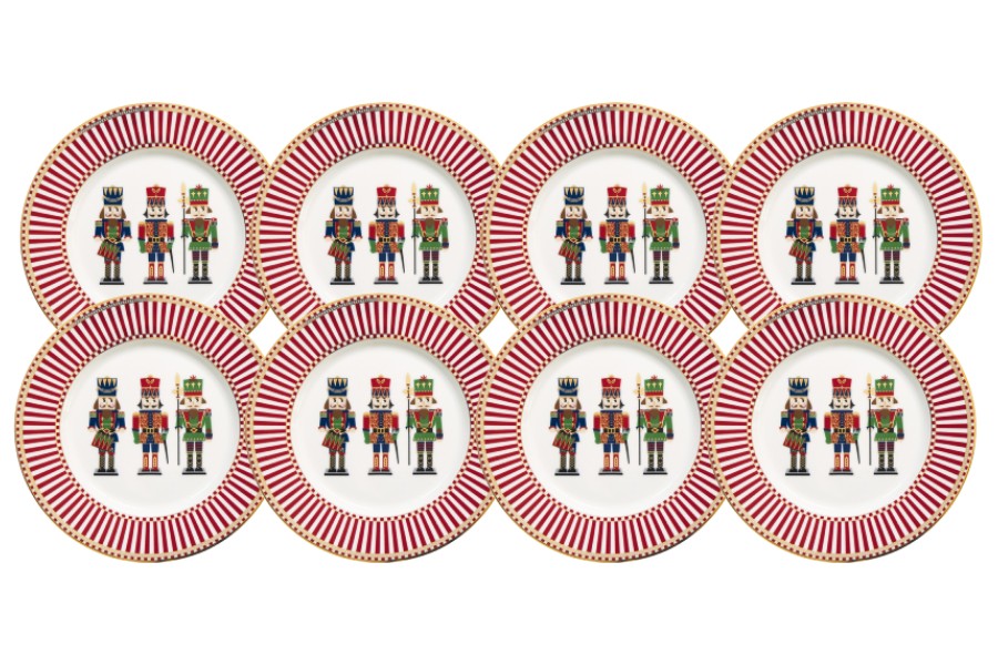 Набор 8 десертных тарелок Щелкунчик 19 см