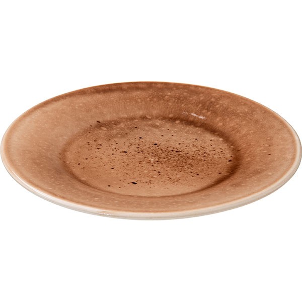 Тарелка «Маррон Реативо», фарфор, 20 см, коричневый, бежевый