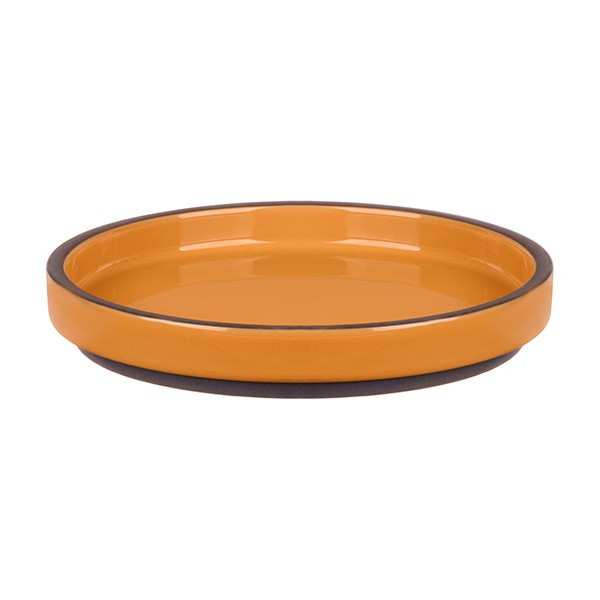 Тарелка «Блисс» с бортом, фарфор, 190 мм, оранжевый
