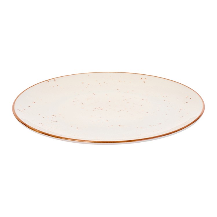 Тарелка «Париж», фарфор, 30 см, белый, коричневый