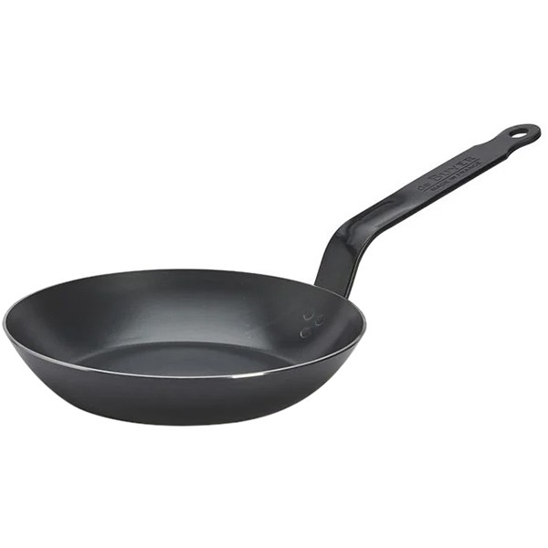 Сковорода, голубая сталь, 24 см, серый