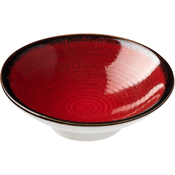 Соусник «Джаспер», фарфор, 60 мл, белый, красный