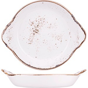 Сковорода порц. «Крафт» D=21.5, H=2.5, L=26, B=23.5см; белый