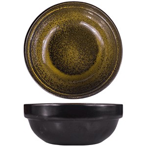 Тарелка глубокая «Млечный путь салатовый», фарфор, 0,6 л, салатовый, черный