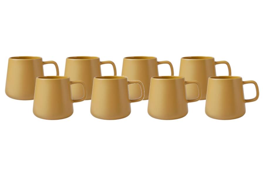 Набор из 8-ми кружек Blend Sala, горчичный, 0,375 л