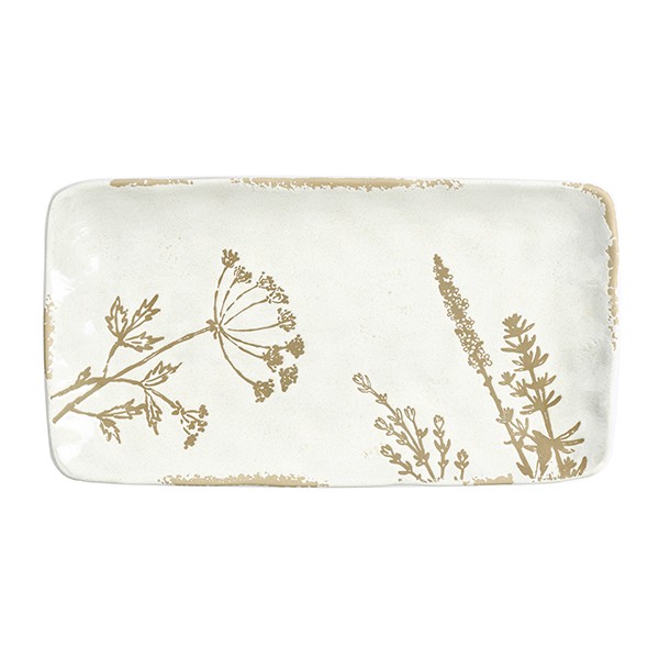 Блюдо для подачи «Фенхель», фарфор, 304✕164✕25 мм, белый