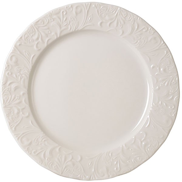 Тарелка «Крим Пера» мелкая, фарфор, 21 см, белый