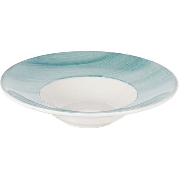 Тарелка для пасты, фарфор, 27 см, голубой