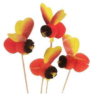 Пчелки на дерев.палочке 50шт.