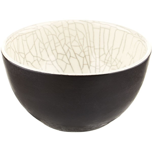 Салатник «День и ночь», керамика, 0,6 л, белый, черный