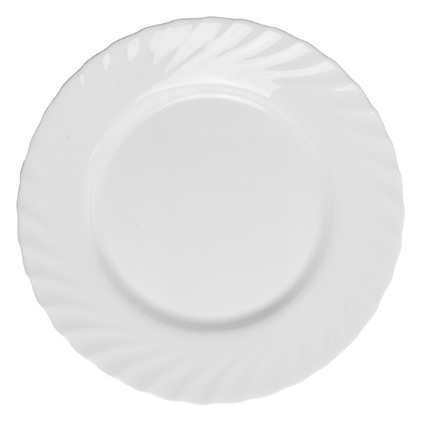 Тарелка «Трианон», стекло, 490,2 мл, белый