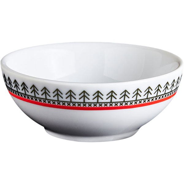 Розетка «Мезень» Классический Веточка для варенья, фарфор, 80 мл, белый, красный Розетка «Мезень» Классический Веточка для варенья, фарфор, 80 мл, белый, красный