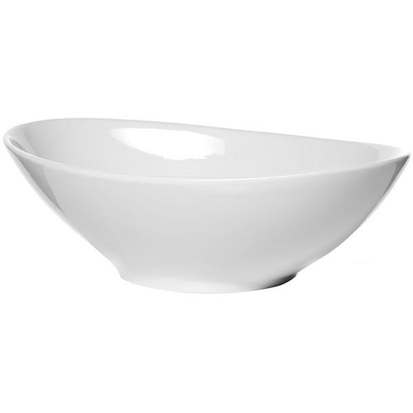 Салатник овальный «Кунстверк», фарфор, 530мл, H=50,L=200,B=125мм, белый