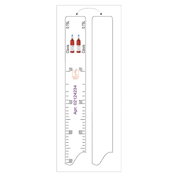 Линейка барная «Clavis» 0,75 л, пластик, белый