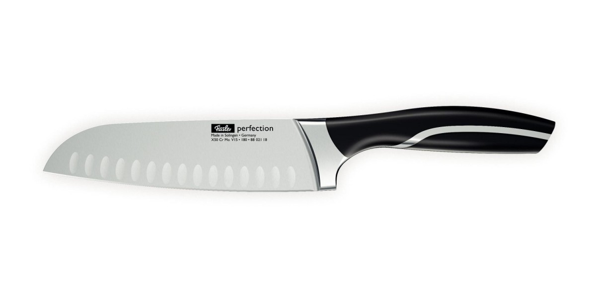 Нож сантоку с фестончатой кромкой Fissler perfection длина лезвия 18 см