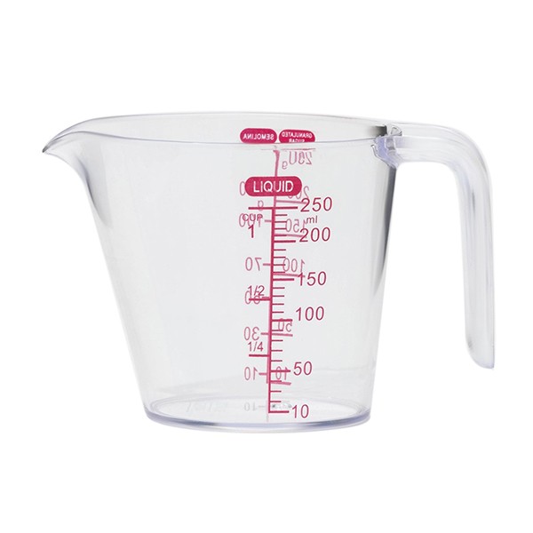 Кувшин мерный, пластик, 250 мл, прозрачный