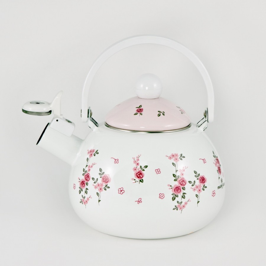 Чайник 2,2л со свистком «Мари Клер» розовый
