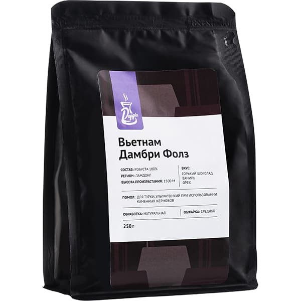 Кофе молотый «Дамбри Фолз» (Робуста Ламдонг 100%) 250 г Кофе молотый «Дамбри Фолз» (Робуста Ламдонг 100%) 250 г