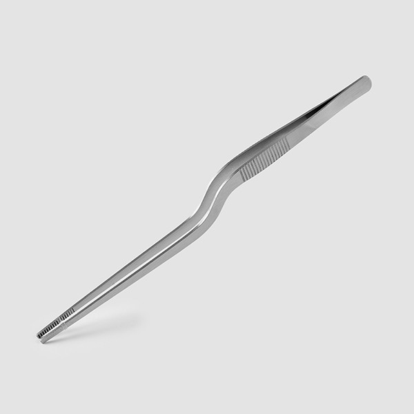 Пинцет кухонный изогнутый, нержавеющая сталь, 22 см