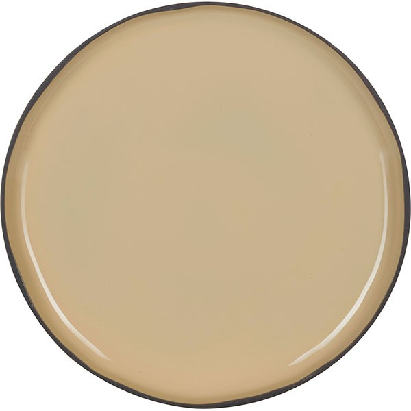 Тарелка «Карактэр» с высоким бортом, керамика, 260 мм, бежевый