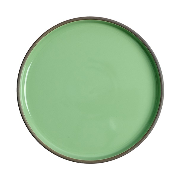 Тарелка «Блисс» с бортом, фарфор, 231 мм, мятный