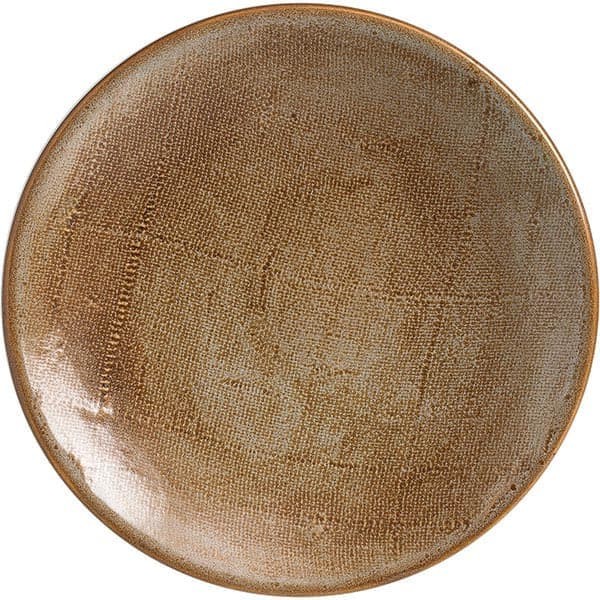 Тарелка мелкая D=19см; коричнев.
