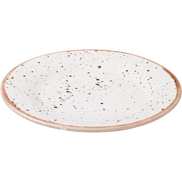 Тарелка «Пунто Бьянка» мелкая, фарфор, 20 см, белый, черный