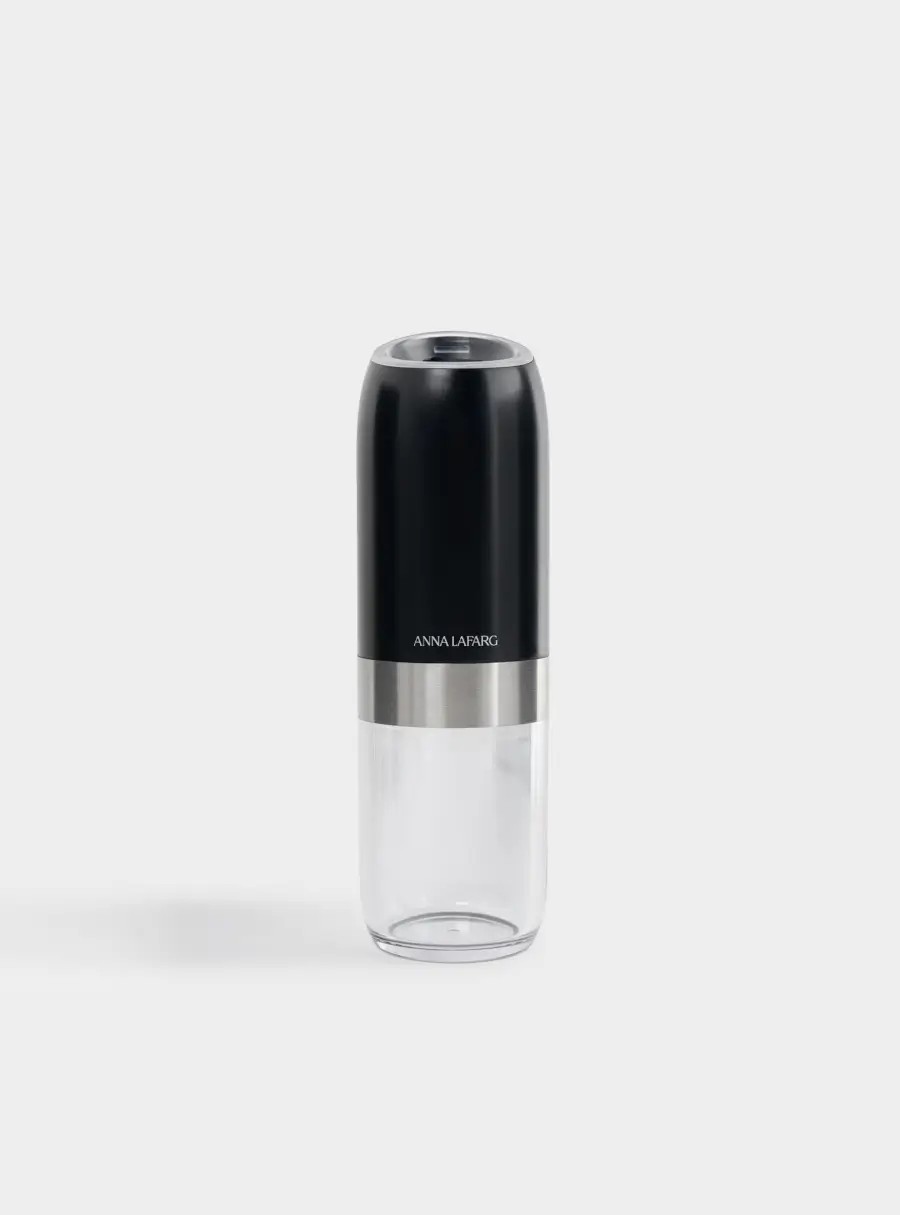 Мельница для специй, 21 см, гравитационная, пластик/акрил, LED W, черная, Gadget