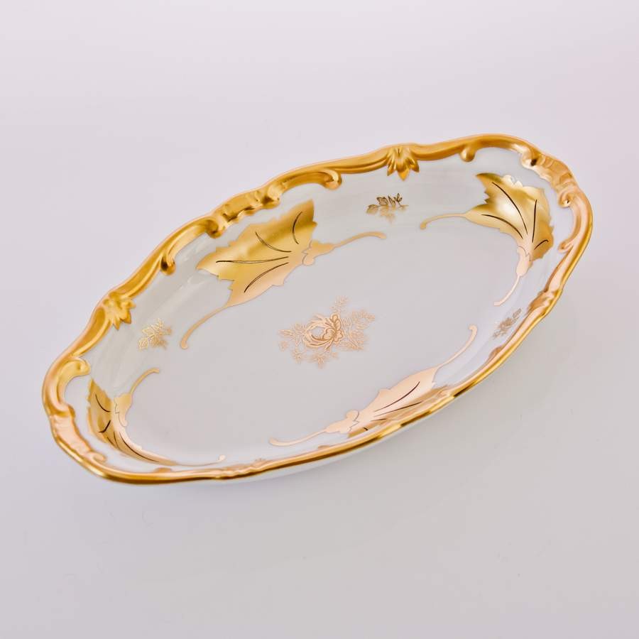 Селедочница 23 см. «Кленовый лист белый»