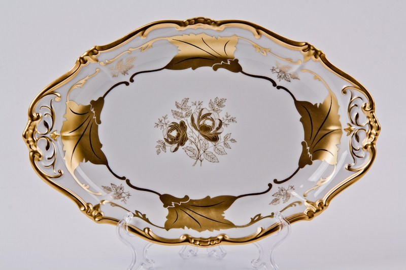 Блюдо овальное 32 см. «Кленовый лист»
