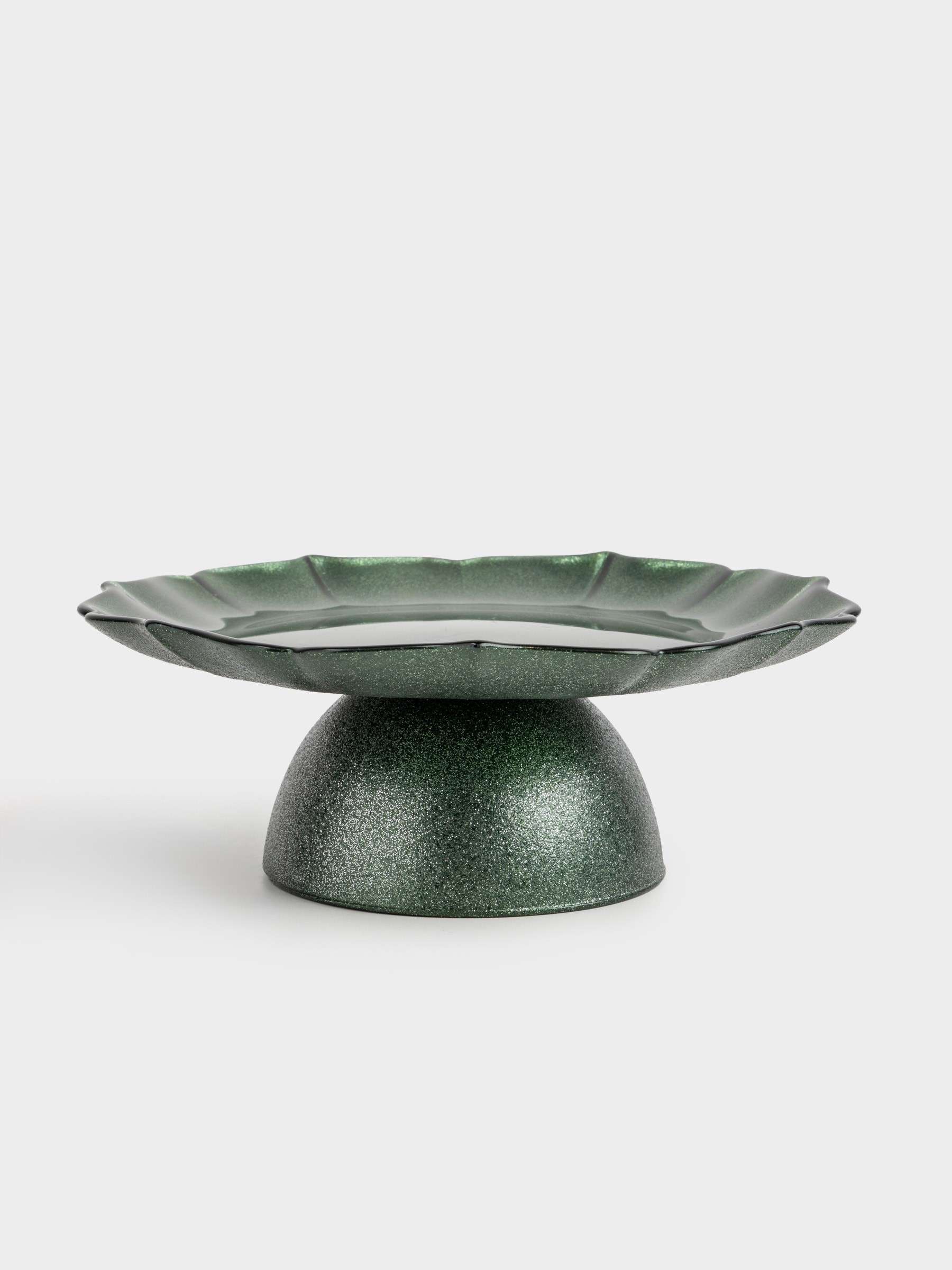 Блюдо на ножке, 21✕8 см, стекло, зеленое, Seville Блюдо на ножке, 21✕8 см, стекло, зеленое, Seville