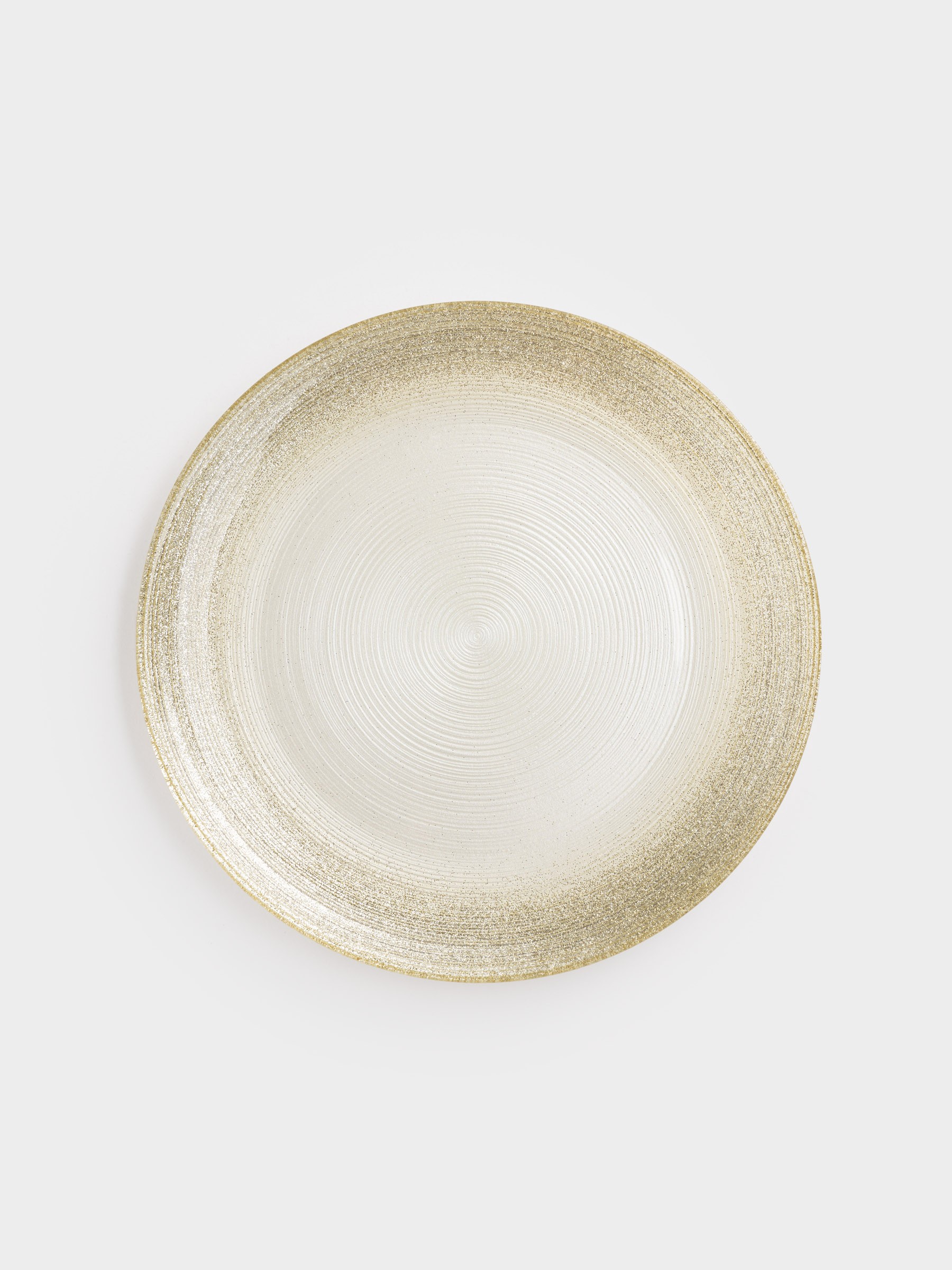 Тарелка закусочная, 21 см, стекло, молочная/шампань, Marbella