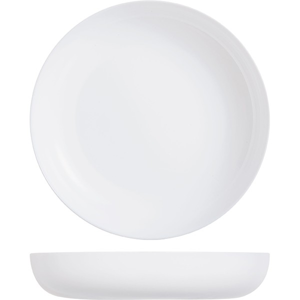 Тарелка глубокая «Эволюшнс Уайт», стекло, 1,4 л, белый
