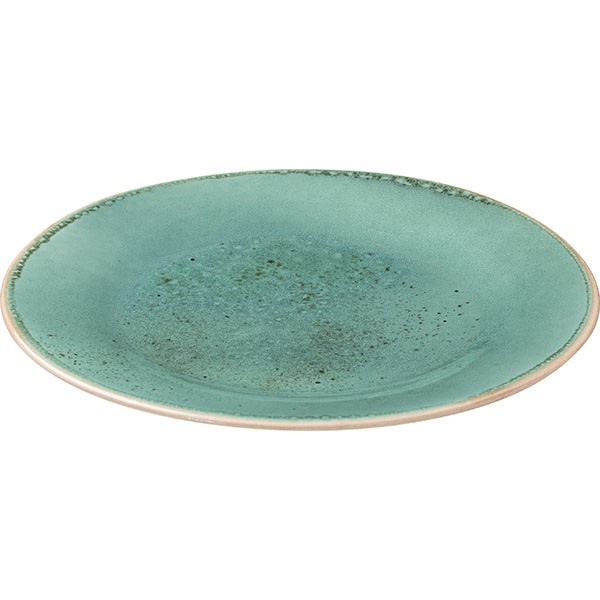 Тарелка «Эрбосо Реативо», фарфор, 24 см, бирюзовый, бежевый