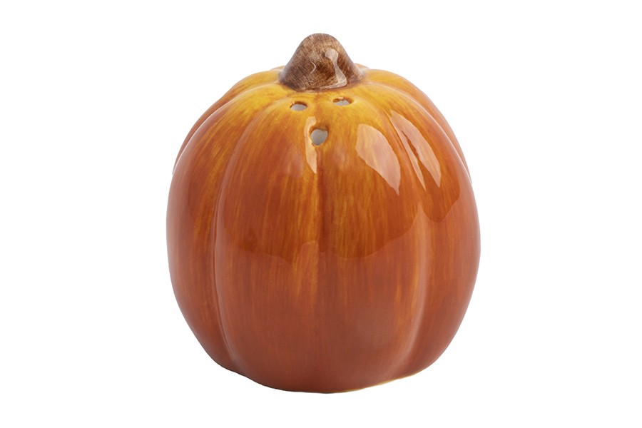 Емкость для соли или перца, 7 см, керамика, оранжевая, Тыква, Bright pumpkin