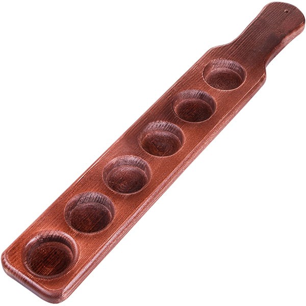 Доска «Шот Холдер» на 6 стопок D=43, L=485, B=75мм