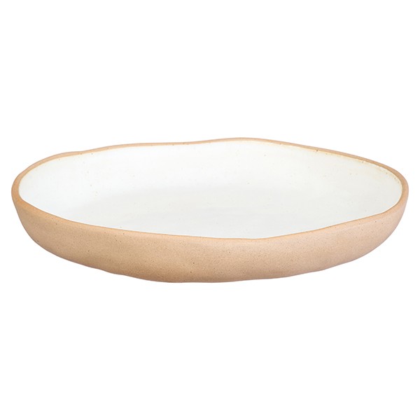 Тарелка «Грасп» с бортом, керамика, 23 см, белый