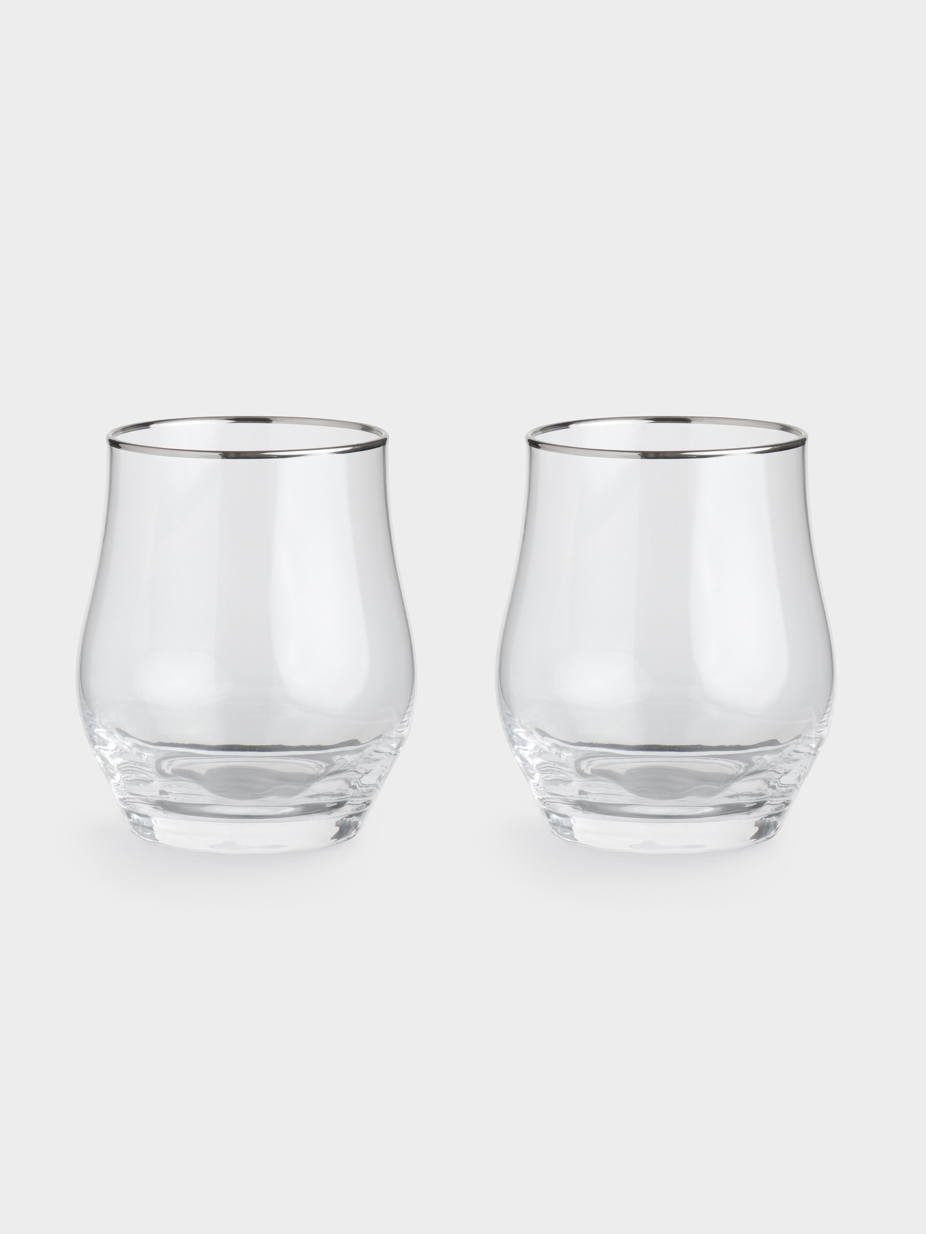 Стакан, 350 мл, 2 шт, стекло, с серебристым кантом, Rhapsody Стакан, 350 мл, 2 шт, стекло, с серебристым кантом, Rhapsody